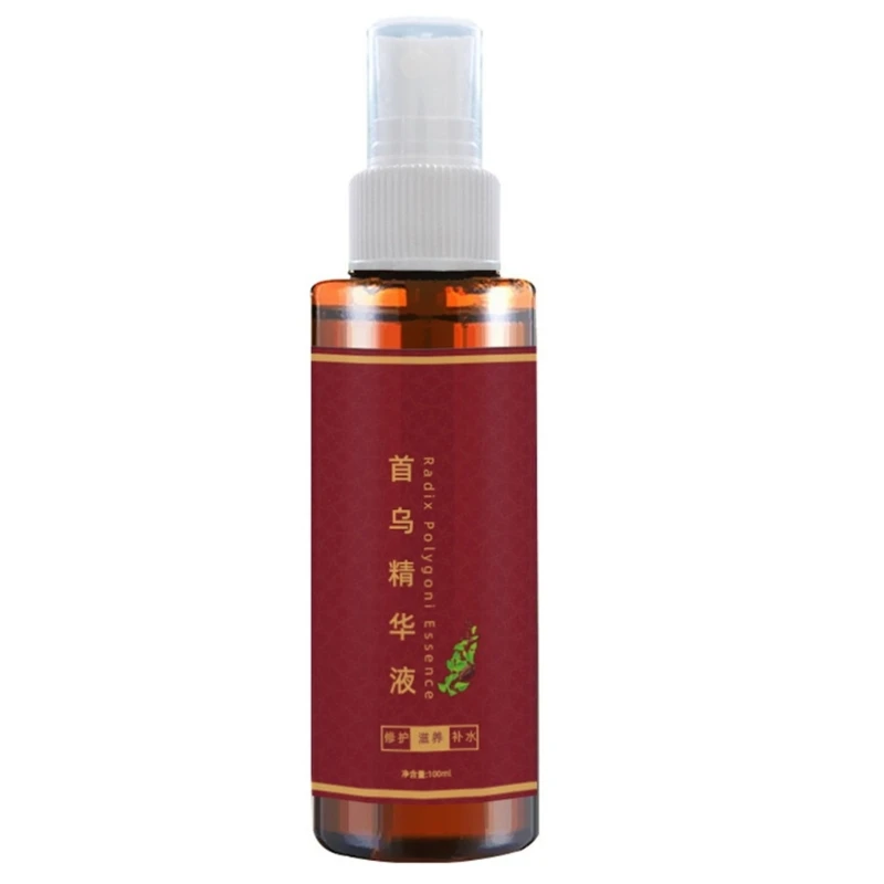 

Nourishing Hair Essence Spray for White Hair Natural Herbal Supplement Hair Growth Serum for Black Hair Color Fo-Ti Root E74C