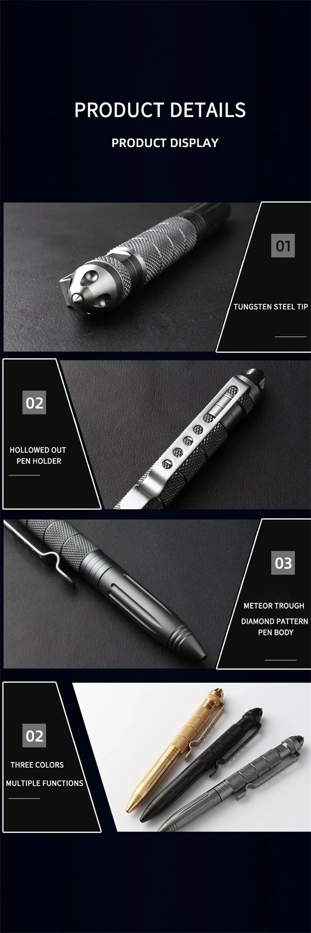 Multi Functional Tactical Pen High Quality Steel Anti Skid Portable Self Defence Pen Aluminium Glass Breaker Survival Tool 13 Mallzona S6694d3fe325d4717815f3b4f3b116513c Multi Functional Tactical Pen High Quality Steel Anti Skid Portable Self Defence Pen Aluminium Glass Breaker Survival Tool Mallzona