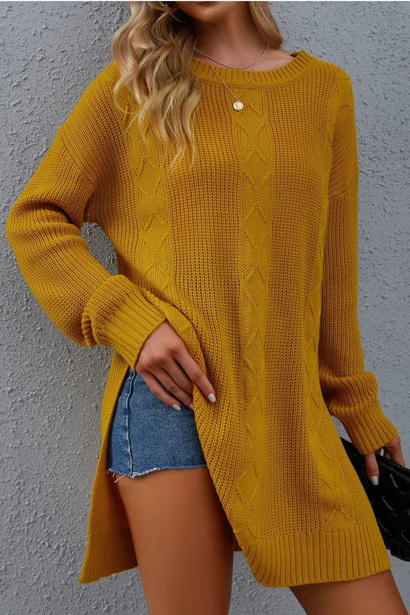 Popvil Dropped Shoulder Split Dress Casual Solid Lantern Sleeve Regular Long Round Neck Mini Wrapped Skirt Slit Basic Clothes
Popvil Dropped Shoulder Split Dress Casual Solid Lantern Sleeve Regular Long Round Neck Mini Wrapped Skirt Slit Basic Clothes