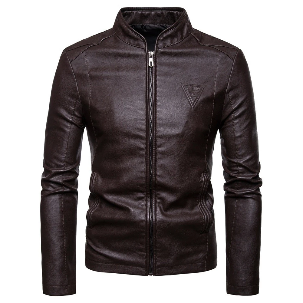 Vintage Retro Men's PU Leather Jackets Stand Collar Solid Color Zip-Up Long Sleeve Motorcycle Biker Coats Windproof Jacket
Vintage Retro Men's PU Leather Jackets Stand Collar Solid Color Zip-Up Long Sleeve Motorcycle Biker Coats Windproof Jacket