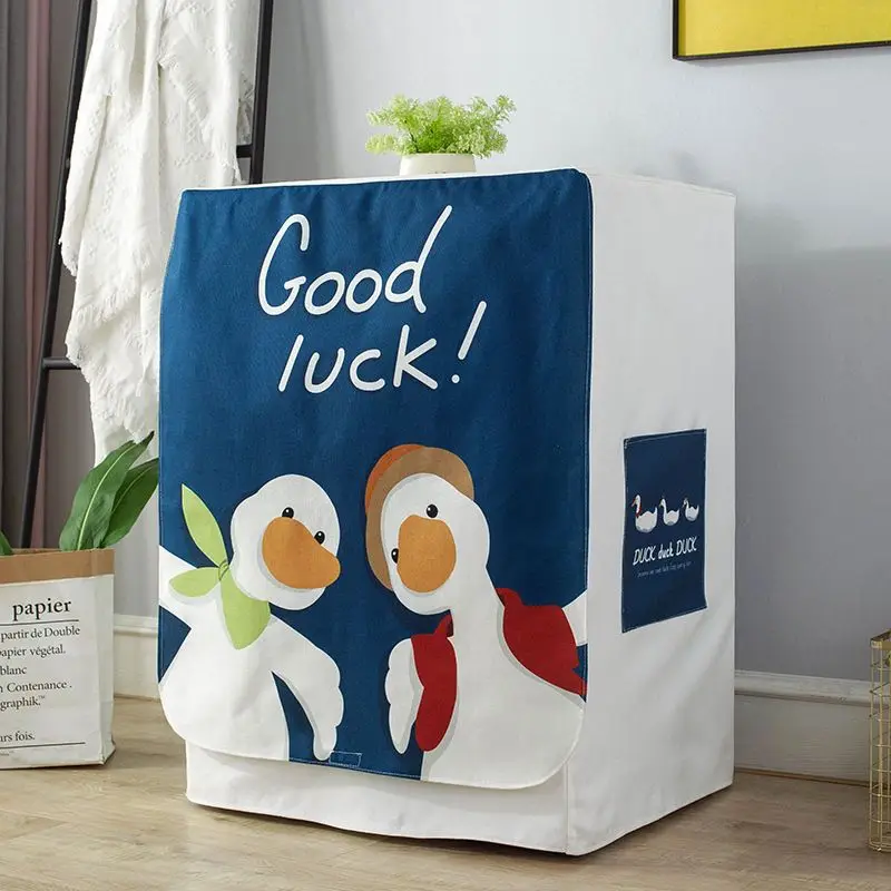Roller Washing Machine Waterproof Cover Cartoon Pattern Fully Automatic Washing Machine Dust Cover Zipper Style Sunscreen Cover
Roller Washing Machine Waterproof Cover Cartoon Pattern Fully Automatic Washing Machine Dust Cover Zipper Style Sunscreen Cover