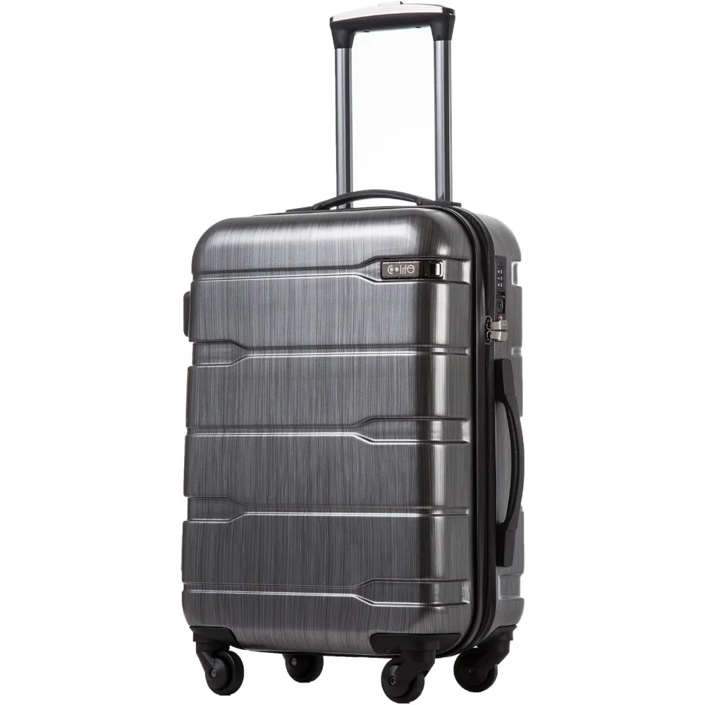 

Coolife Luggage Expandable(only 28") Suitcase PC+ABS Spinner Built-In TSA lock 20in 24in 28in Carry on