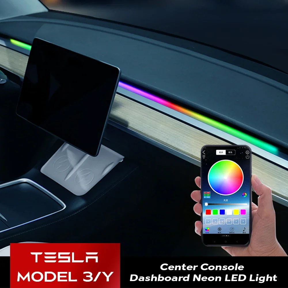 For Tesla Model 3 Y Center Console Dashboard Neon LED Light Strip Musical Rhythm USB Power Supply with Smart APP Controller
For Tesla Model 3 Y Center Console Dashboard Neon LED Light Strip Musical Rhythm USB Power Supply with Smart APP Controller
