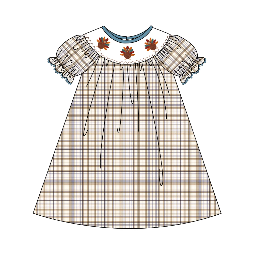 Thanksgiving Girls Dresses French Knot Turkey Children Spring Autumn Clothing 0-8T Short Sleeve Toddler Casual Plaid Kid Clothes
Thanksgiving Girls Dresses French Knot Turkey Children Spring Autumn Clothing 0-8T Short Sleeve Toddler Casual Plaid Kid Clothes
