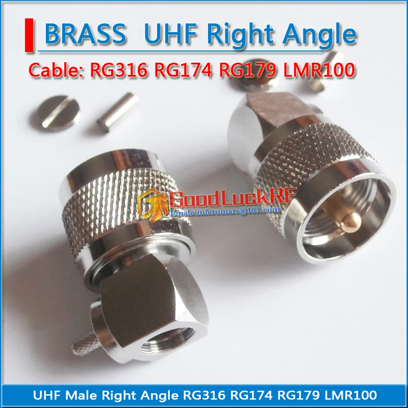 M PL259 SO239 UHF Male 90 Degree Right Angle Crimp for RG316 RG174 RG179 LMR100 LMR195 RG58 RG142 Cable RF Connector Adapters
M PL259 SO239 UHF Male 90 Degree Right Angle Crimp for RG316 RG174 RG179 LMR100 LMR195 RG58 RG142 Cable RF Connector Adapters