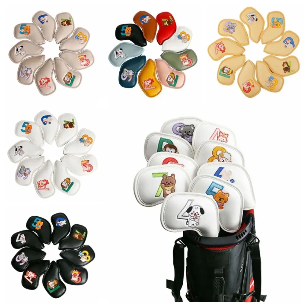 9PCS PU Golfs Head Cover Set Embroidered Patten Waterproof Golf Putter Cover Double Sided Digits Cartoon Golf Club Head Cover
9PCS PU Golfs Head Cover Set Embroidered Patten Waterproof Golf Putter Cover Double Sided Digits Cartoon Golf Club Head Cover