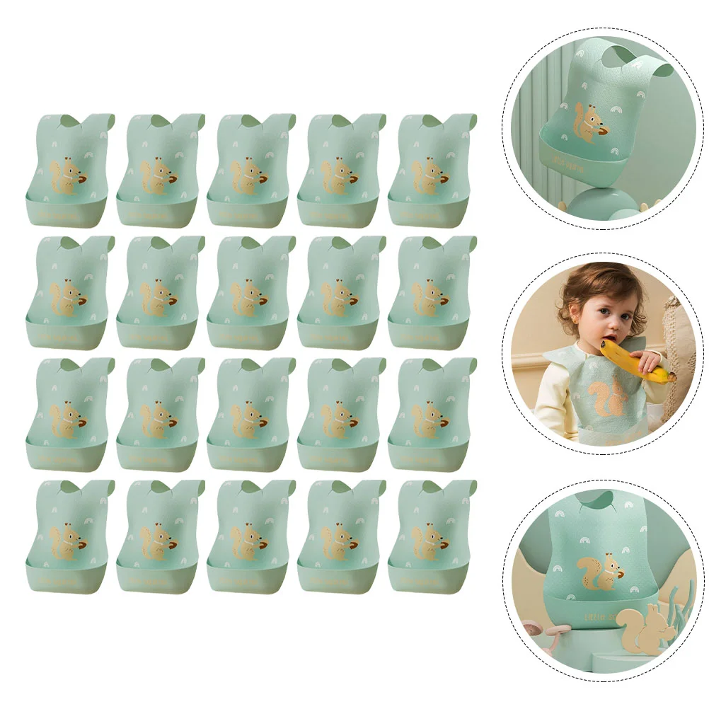 

20 Pcs Saliva Rice Bag Drool Drool Drool Drool Bibs Baby Eating Apron Meal Toddlers Clothes Protector Pe Film Kids Child Feeding