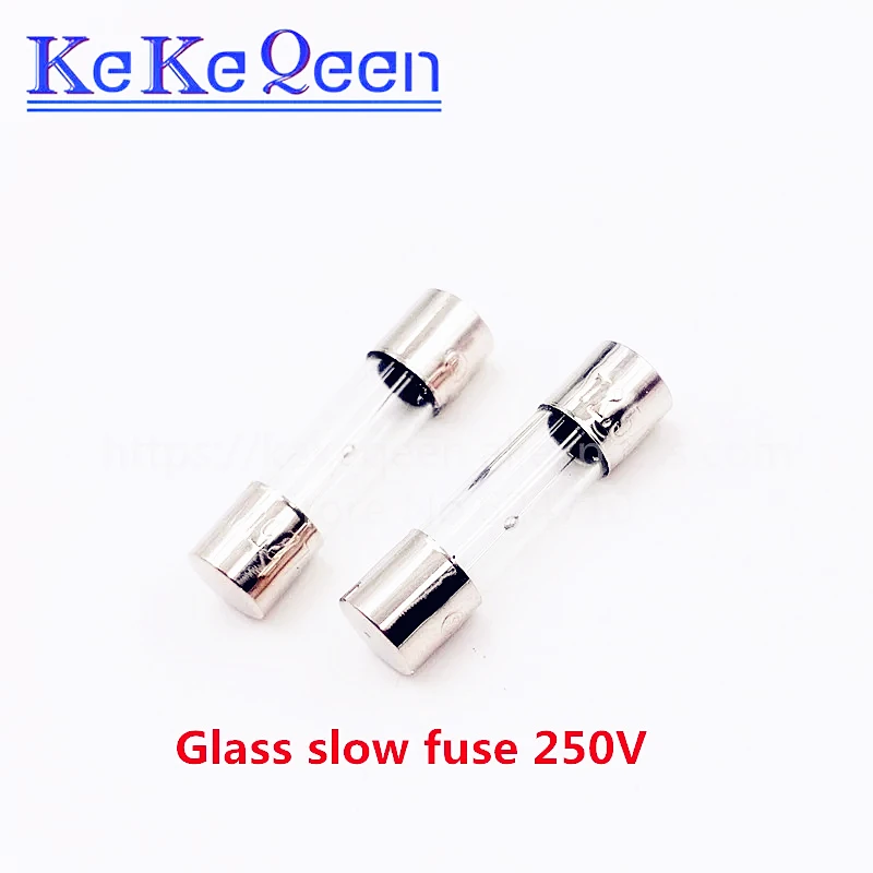 

100pcs/Box 5*20mm 1.6A 250V slow fuse 5*20 T1.6A 1600mA 250V Glass Fuse 5mm*20mm