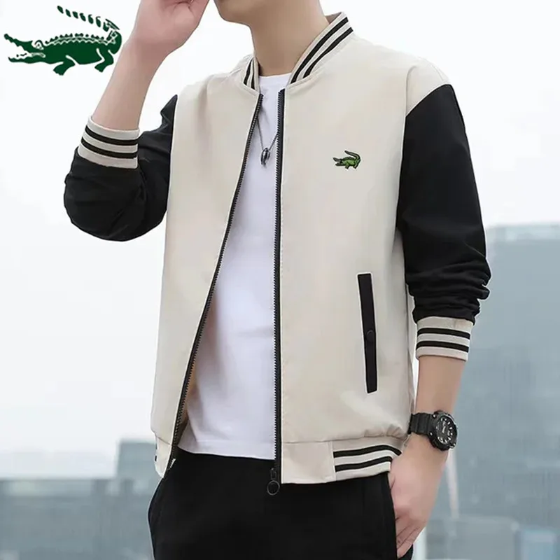 

CARTELO High Quality Men's Baseball Jackets Spring Autumn Casual Stand Collar Contrast Color Embroiderey Clothes M-5XL Thin Coat