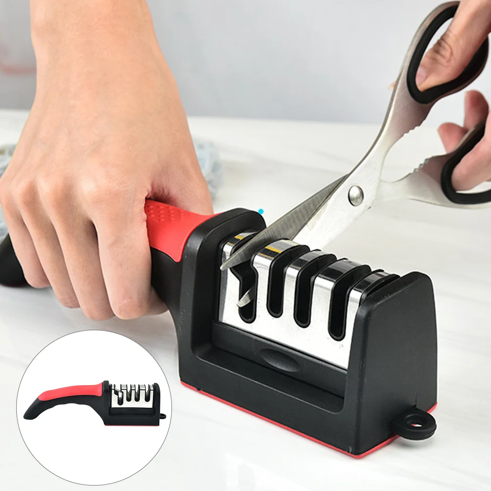 Four Stage Sharpener Professional Knife Sharpening Scissors Knives Multipurpose
Four Stage Sharpener Professional Knife Sharpening Scissors Knives Multipurpose