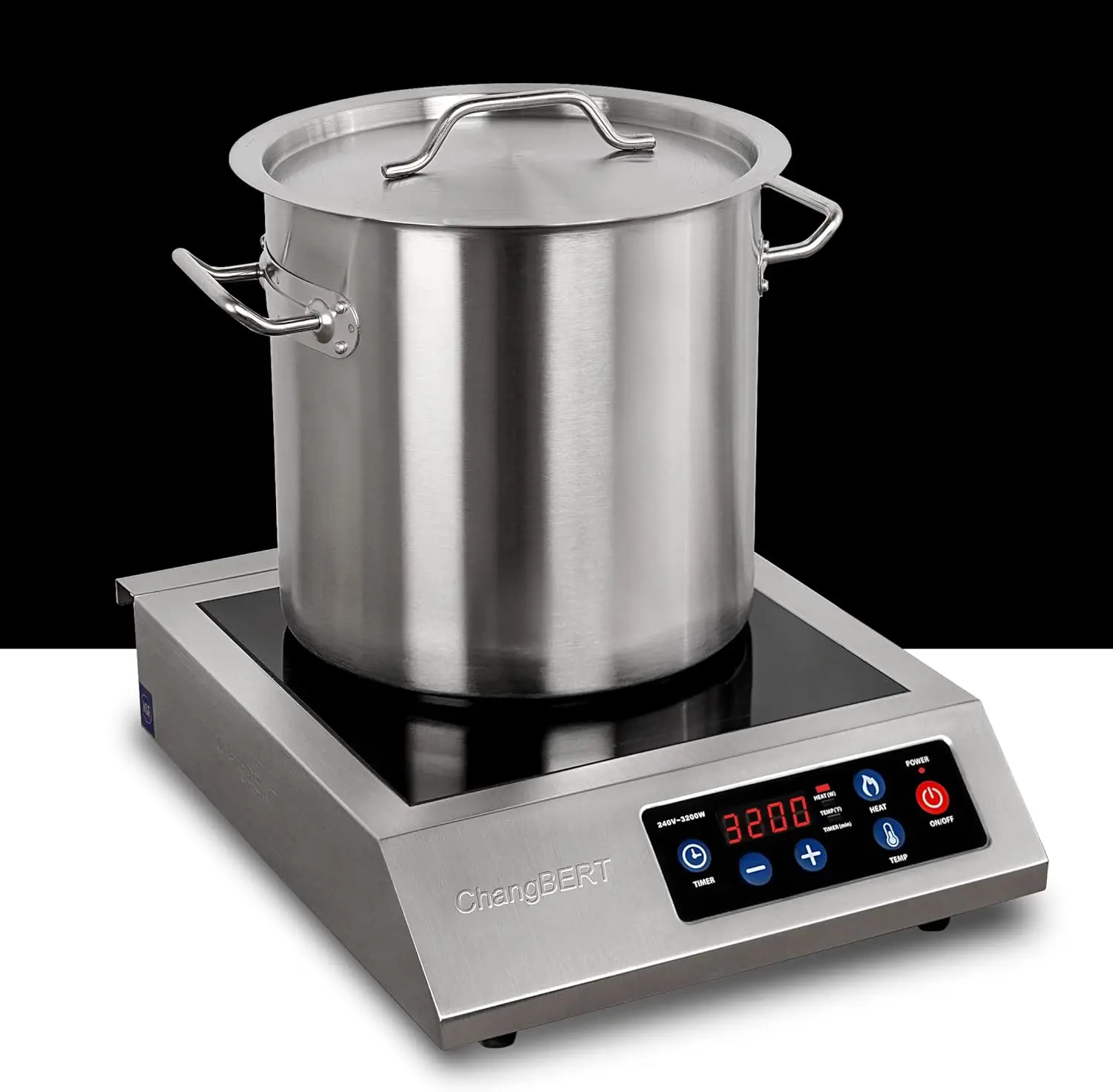 Cooktop 208-240V 3200W NSF certified Commercial Grade Burner Pro Chef Professional Range High Power 18/10 Stainless Steel Housin
Cooktop 208-240V 3200W NSF certified Commercial Grade Burner Pro Chef Professional Range High Power 18/10 Stainless Steel Housin