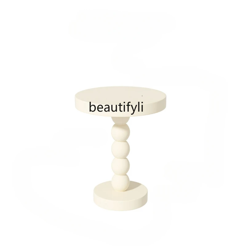 

Прикроватный столик из массива дерева, маленький круглый журнальный столик, прикроватный тихий угловой столик, современный минималистичный боковой столик
