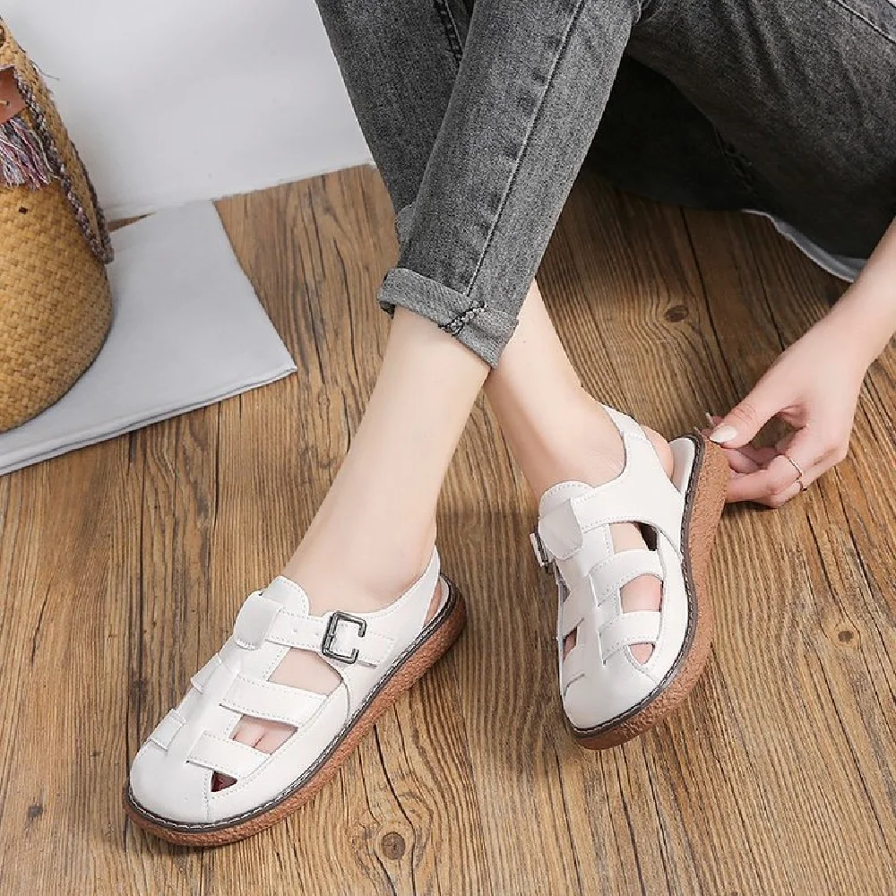 Korean Version Baotou Flat Student Sandals Female Summer New Casual Women Sandals Fashion Roman Sandals
Korean Version Baotou Flat Student Sandals Female Summer New Casual Women Sandals Fashion Roman Sandals