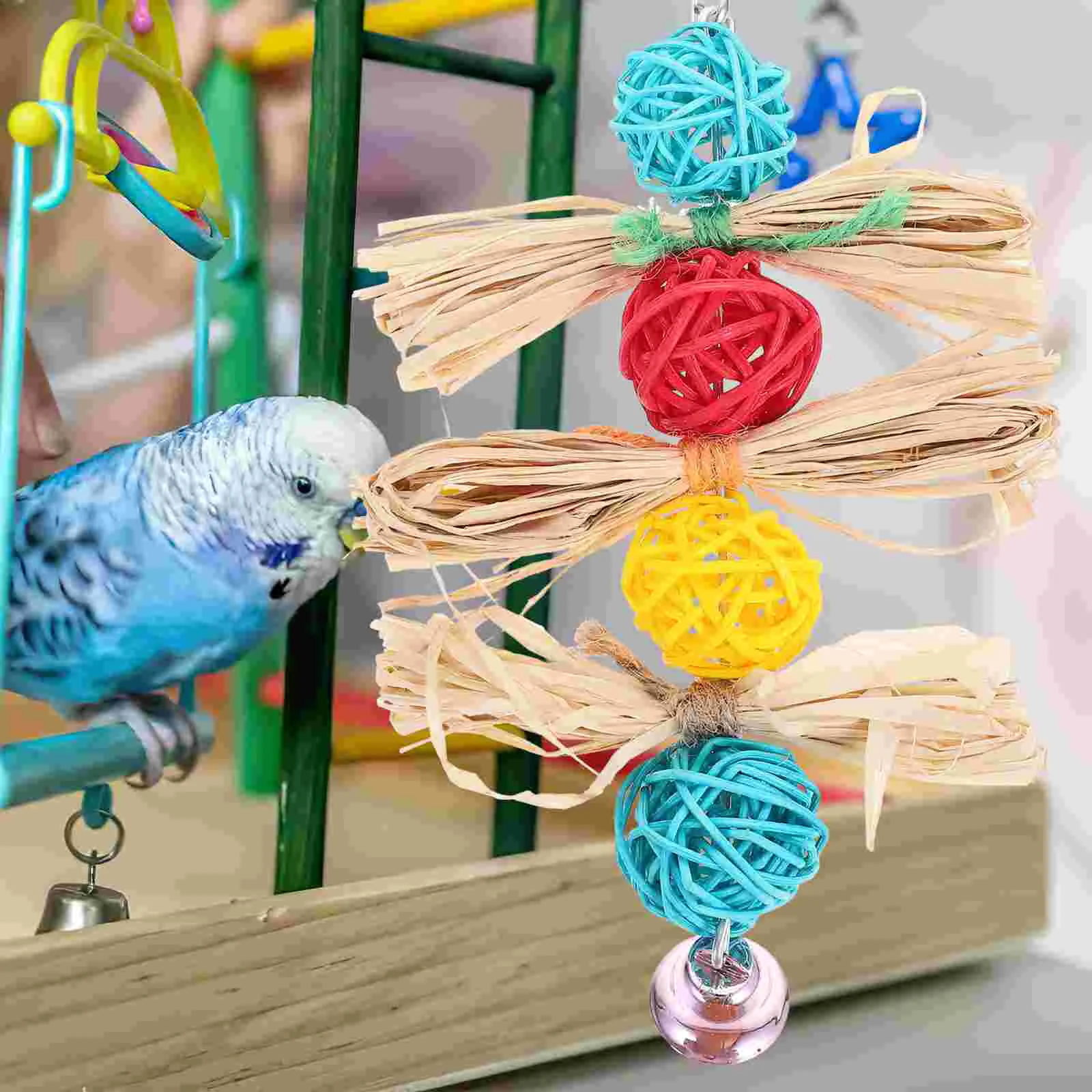 Bird Chew Toy Birdcage Decor Parrot Hanging Plaything Pet Accessories for Cages Funny Bite Raffia Chewing
Bird Chew Toy Birdcage Decor Parrot Hanging Plaything Pet Accessories for Cages Funny Bite Raffia Chewing