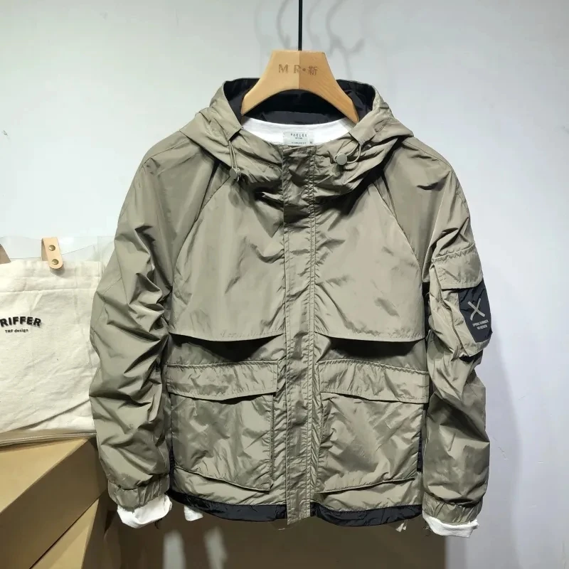 Men's Clothing Spring Autumn New Men's Hooded Solid Color Pockets Cargo Jacket Short Japanese Fashion Loose All-match Male Coat
Men's Clothing Spring Autumn New Men's Hooded Solid Color Pockets Cargo Jacket Short Japanese Fashion Loose All-match Male Coat