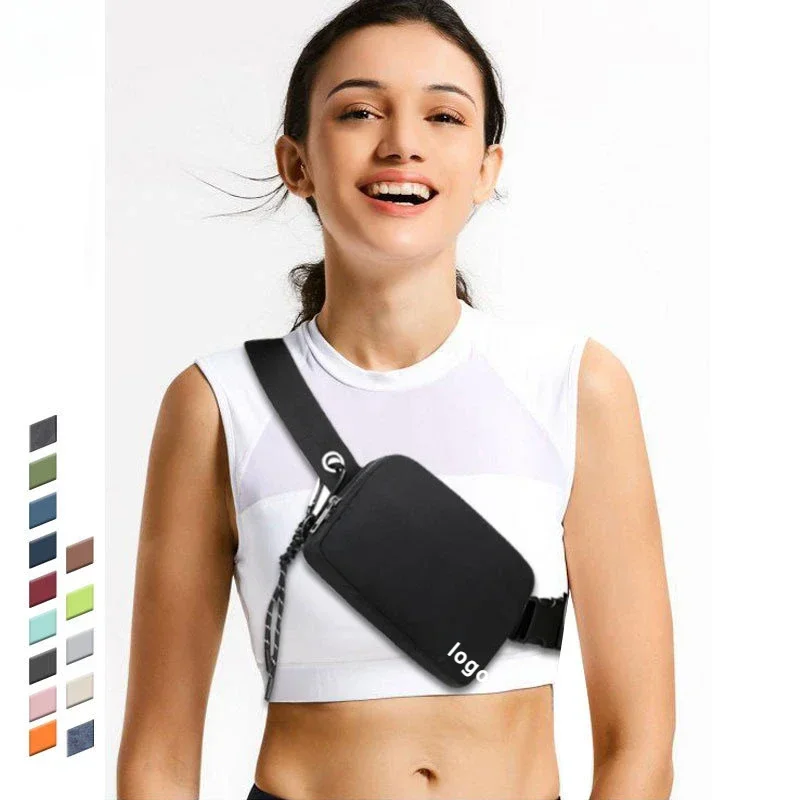 

AL Crossbody Bag Fashion Multi-functional Nylon Mini Fitness Outdoor Sports Running Yoga Casual Chest Bag