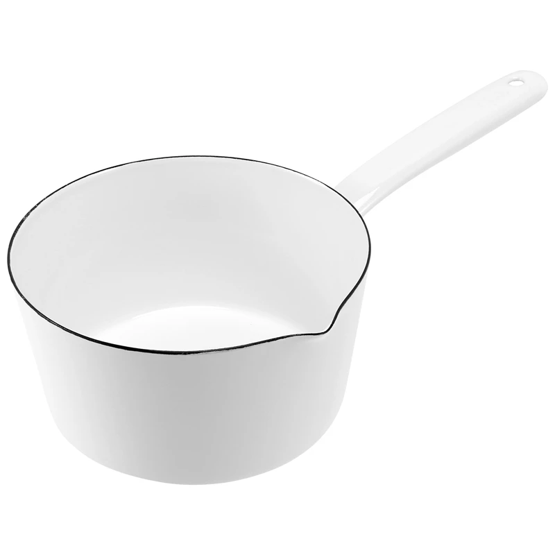 

Белая керамическая кастрюля для молока л в японском стиле, кухонная кастрюля для приготовления пищи, кастрюля для детского питания с длинной ручкой для одного человека