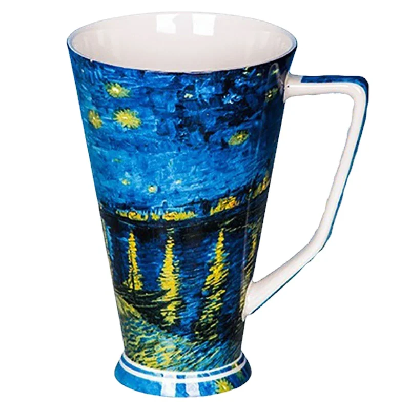 Van Gogh Starry Night Bone China Teacup High V Mug Coffee Mugs Milk Cups Vintage Porcelain Cups Ceramic Mug Bubble Tea Cup Gift
Van Gogh Starry Night Bone China Teacup High V Mug Coffee Mugs Milk Cups Vintage Porcelain Cups Ceramic Mug Bubble Tea Cup Gift