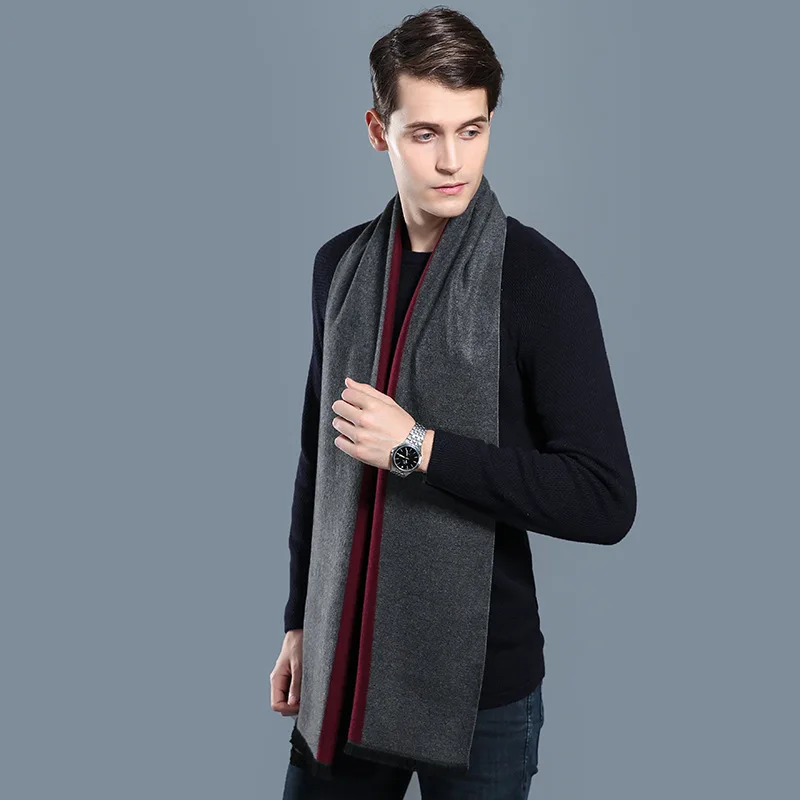 Fashion Classic Business Scarf Men Wool Scarf Soft Warm Thermal Muffler Casual Cashmere Knitted Shawl Male Autumn Winter No Box
Fashion Classic Business Scarf Men Wool Scarf Soft Warm Thermal Muffler Casual Cashmere Knitted Shawl Male Autumn Winter No Box