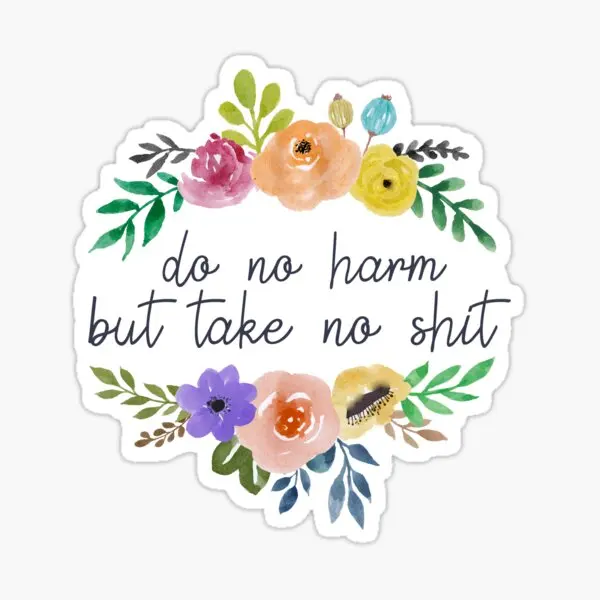 Do No Harm Floral Outline 10PCS Stickers for Cute Laptop Wall Background Living Room Bumper Water Bottles Room Funny Home
Do No Harm Floral Outline 10PCS Stickers for Cute Laptop Wall Background Living Room Bumper Water Bottles Room Funny Home