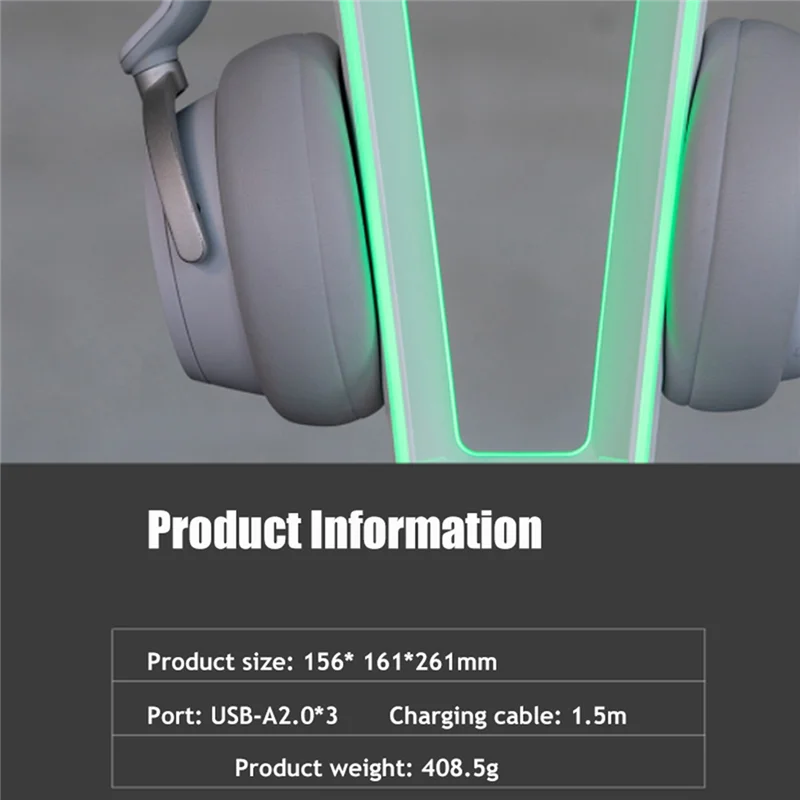 RGB Headset Stand Multi-Functional Headphone Holder Hanger Display Shelf with 3 Virtual 7.1 Surround Sound Port(White)
RGB Headset Stand Multi-Functional Headphone Holder Hanger Display Shelf with 3 Virtual 7.1 Surround Sound Port(White)