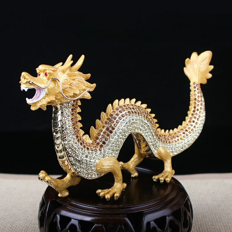 Colorful Chinese Zodiac Dragon Statue Metal Enamel Craft Rhinestones Crystals Figurine Home Office Desktop Decoration Gift
Colorful Chinese Zodiac Dragon Statue Metal Enamel Craft Rhinestones Crystals Figurine Home Office Desktop Decoration Gift