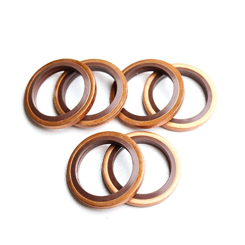 1/5 Pieces Combined Gasket Bonded Combination Washer Copper Fluorine Glue Sealing Washers O-ring Oil Seal Ring
1/5 Pieces Combined Gasket Bonded Combination Washer Copper Fluorine Glue Sealing Washers O-ring Oil Seal Ring
