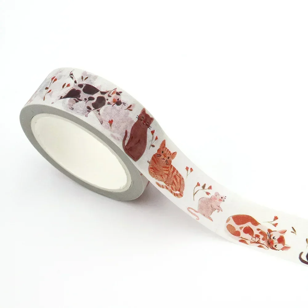 NEW 1PC 15mm x 10m Valentine Floral Lovely Cats Tape Masking Adhesive office supplies scrapbooking stationary Washi Tapes
NEW 1PC 15mm x 10m Valentine Floral Lovely Cats Tape Masking Adhesive office supplies scrapbooking stationary Washi Tapes