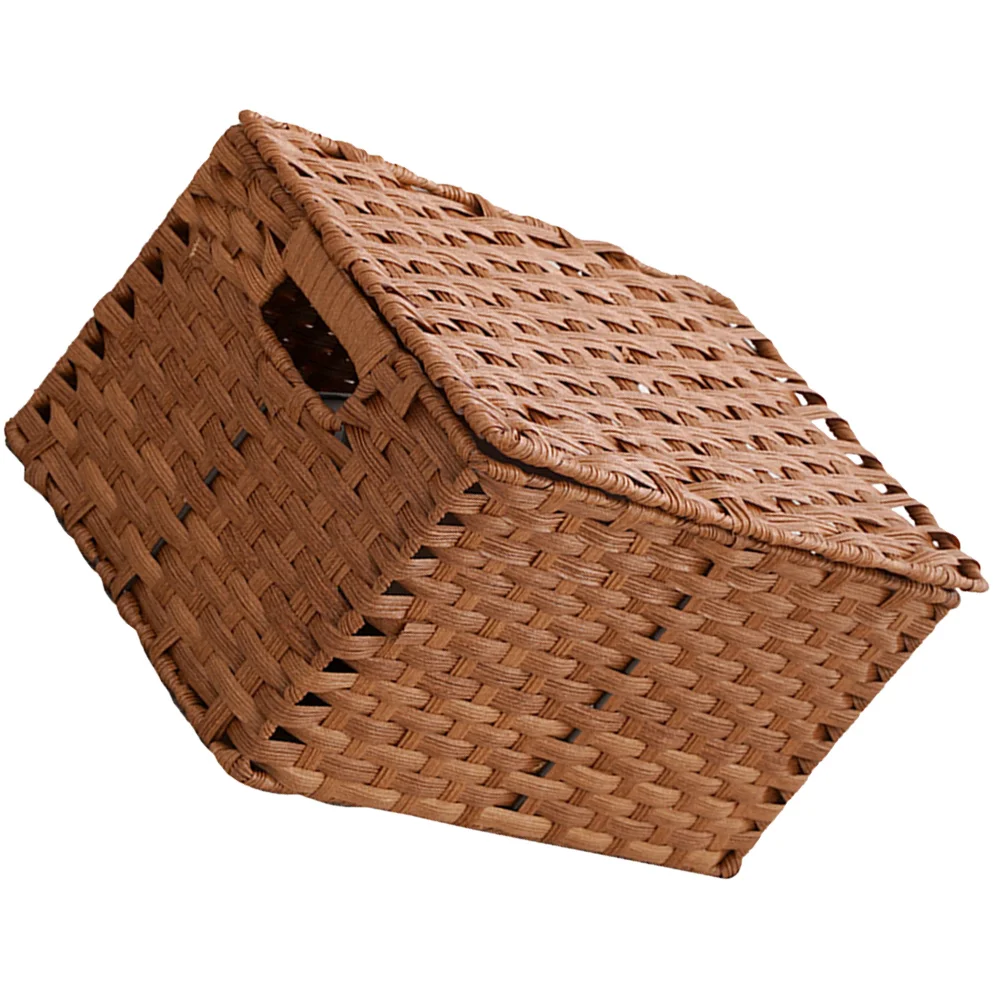 Storage Bins Woven Basket Sundries Organizer Multipurpose Desktop Imitation Rattan Hollow Sundry Container Durable
Storage Bins Woven Basket Sundries Organizer Multipurpose Desktop Imitation Rattan Hollow Sundry Container Durable