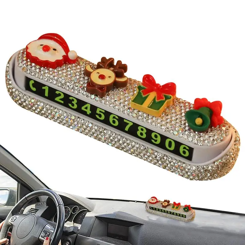 

Temporary Car Parking Card Number Plate Christmas Automobile Telephone Number Plate Car Cell Phone Number Plate Glow In