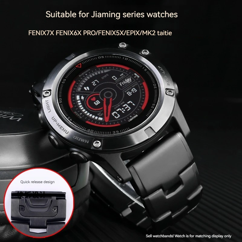 Light Titanium Alloy Watch Strap For Garmin Fenix7X/6X pro/5X/3HR/Forerunner/MK2 Tactix Delta 935 945 Watch Band Men 22mm 26mm
Light Titanium Alloy Watch Strap For Garmin Fenix7X/6X pro/5X/3HR/Forerunner/MK2 Tactix Delta 935 945 Watch Band Men 22mm 26mm