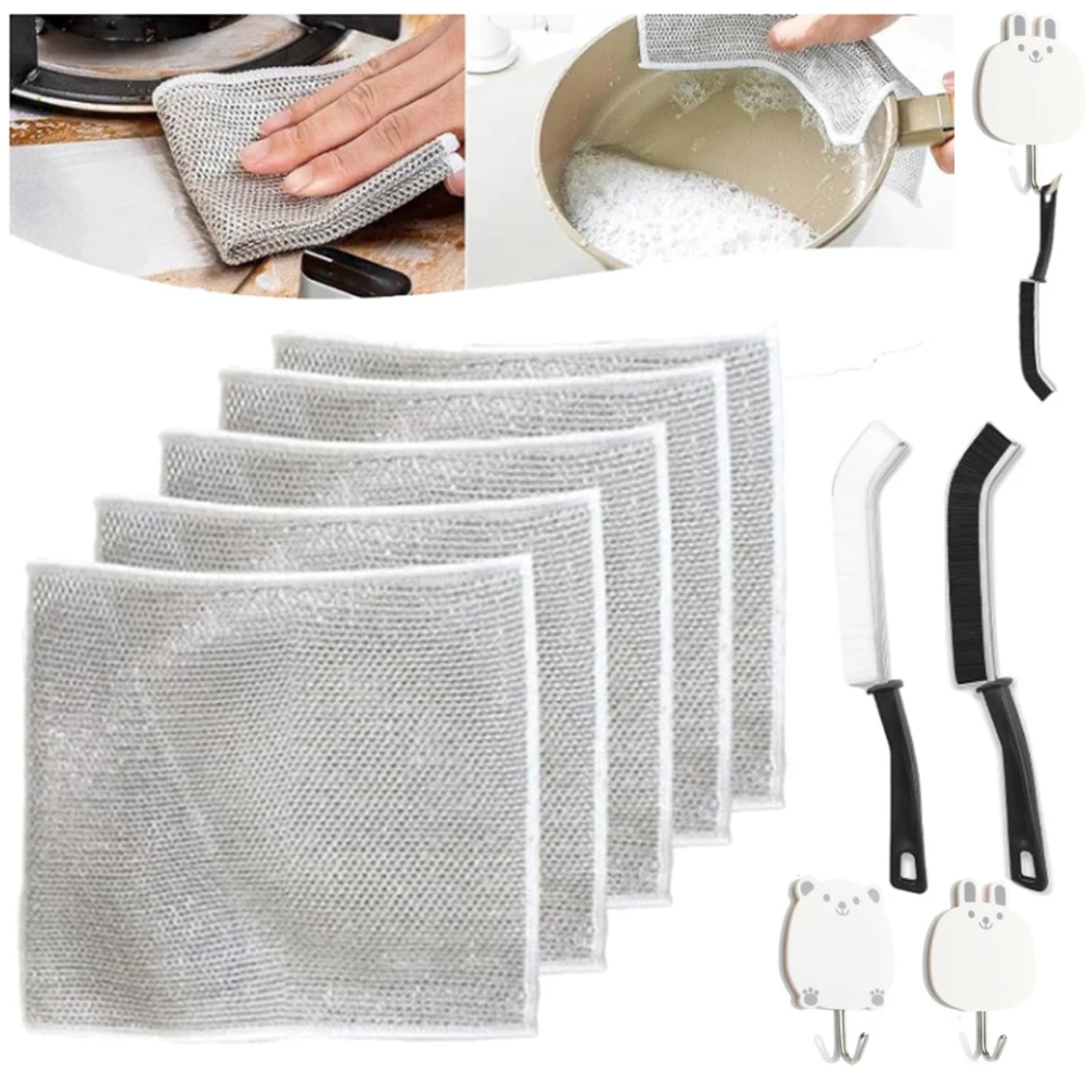 1pc Wire Dishwashing Rags Crevice Brush For Wet And Dry, Non-Scratch Scrubbing Dish Towels Kitchen Bathroom Accessories
1pc Wire Dishwashing Rags Crevice Brush For Wet And Dry, Non-Scratch Scrubbing Dish Towels Kitchen Bathroom Accessories