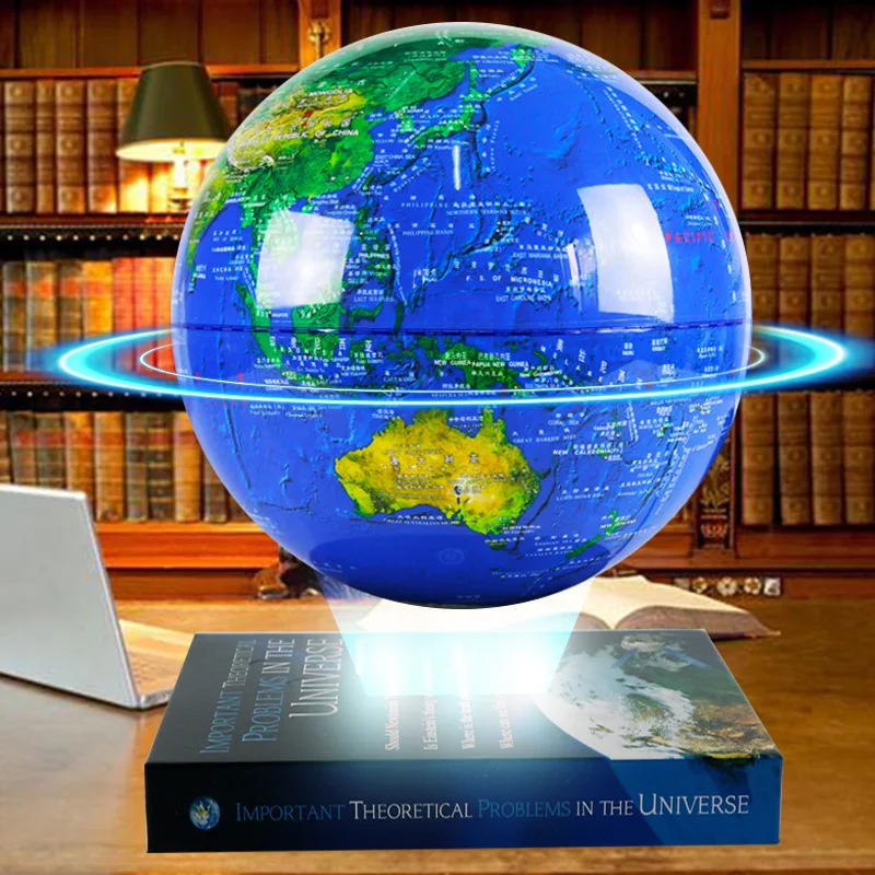

Floating Globe Magnetic Levitation Globe Educational Supplies Luminous Earth Globe Cosmic Cover Book Base