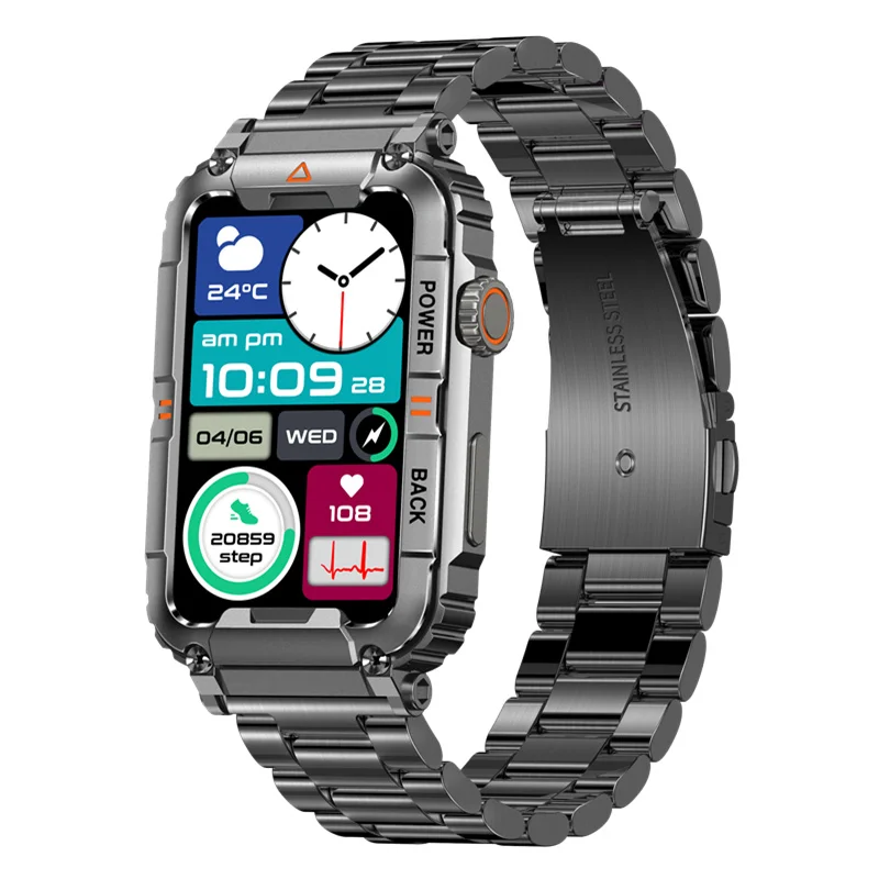 

KR88 Smart Watch 1.57inch HD Large Screen Bracelet Bluetooth Call Health Monitoring Outdoor Sport Men Women Smartwatch For Gifts