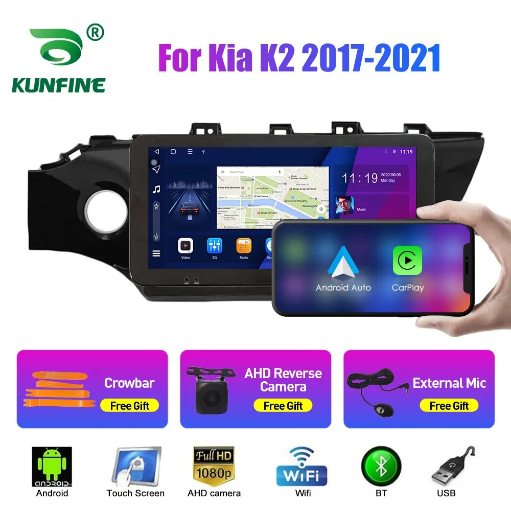 

10.33 Inch Car Radio For Kia K2 2017-2021 2Din Android Octa Core Car Stereo DVD GPS Navigation Player QLED Screen Carplay