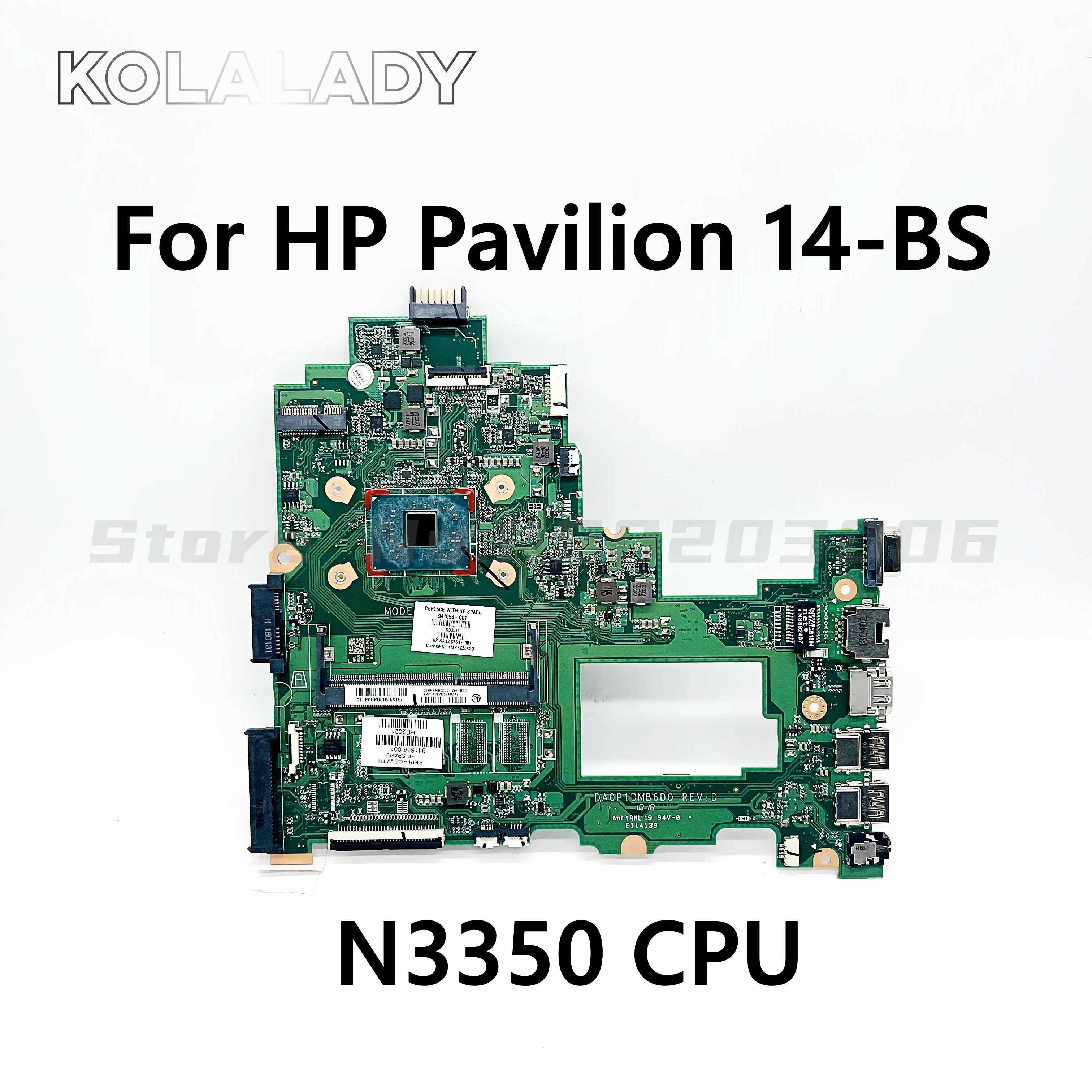 DA0P1DMB6D0 Mainboard For HP Pavilion 246 G6 14-BS 0P1D Laptop Motherboard With Intel N3350 CPU DDR3 941657-001 941658-001
DA0P1DMB6D0 Mainboard For HP Pavilion 246 G6 14-BS 0P1D Laptop Motherboard With Intel N3350 CPU DDR3 941657-001 941658-001
