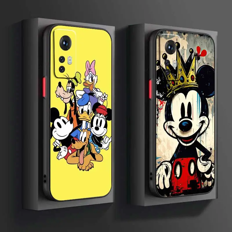 

Disney Mickey Mouse Retro For Xiaomi Mi 13 12 12T 11T 11 11i 10T 10 9T Pro Lite Ultra 5G Frosted Translucent Phone Case