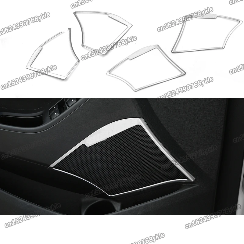 

matt silver car door sound speaker frame trims for hyundai elantra avante 2010 2011 2012 2013 2014 2015 5 i35 sport accessories