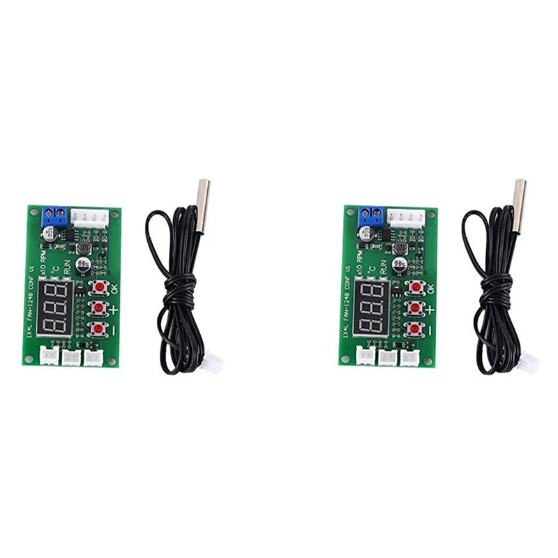 

2X DC 12V 24V 48V 5A 2 3 4 Wire PWM Motor Fan Speed Controller Governor Temperature Control Support EC EBM Fan