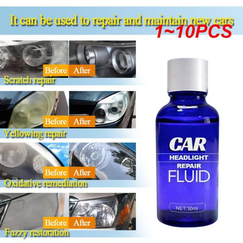 

1~10PCS Car Headlight Restoration Kit Headlamp Scratch Remover Repair Refurbish Long Lasting UV Protection Car Polish Liquid