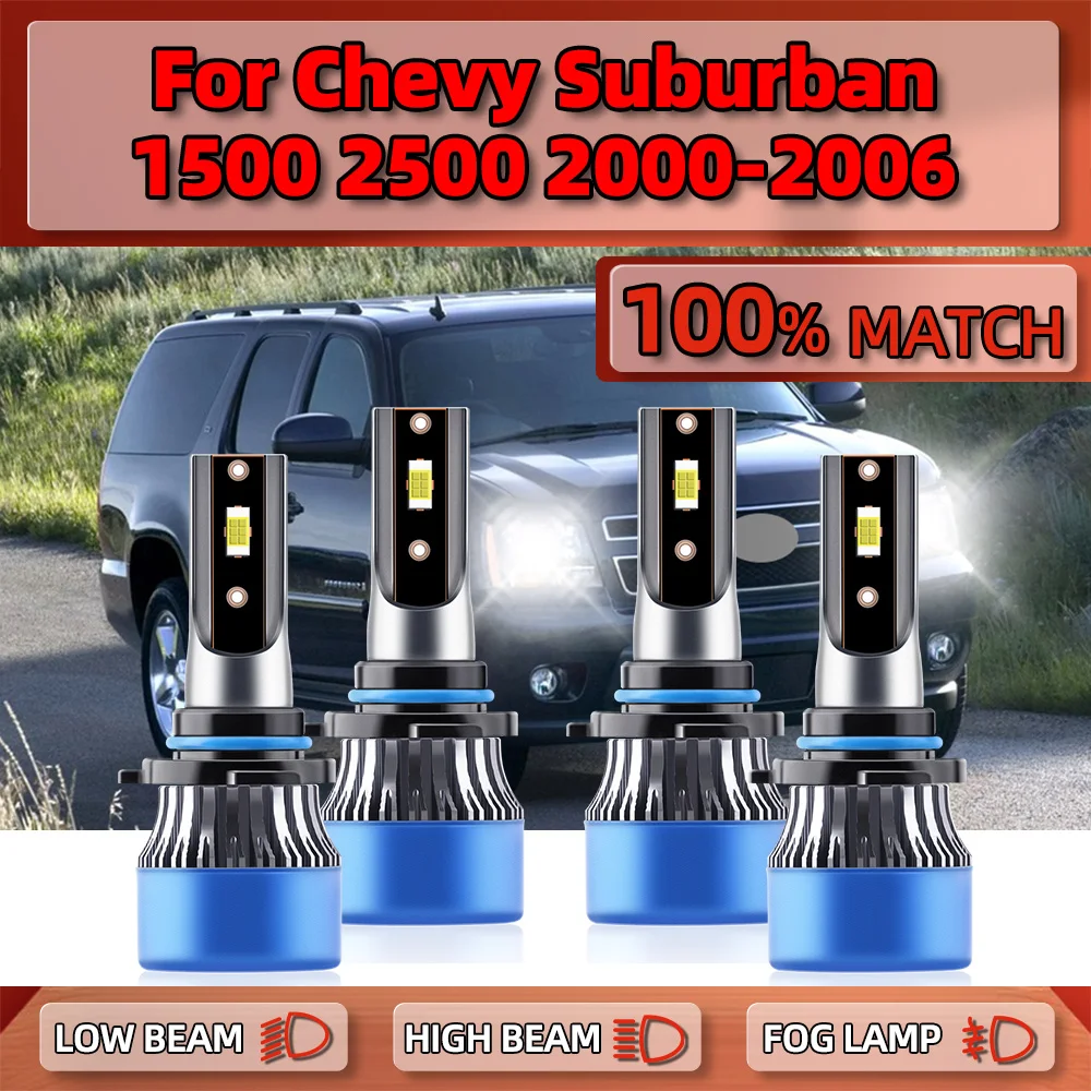 40000LM Canbus LED Headlight Bulbs 240W Car Light 6000K Auto Lamps For Chevy Suburban 1500 2500 2000-2002 2003 2004 2005 2006
40000LM Canbus LED Headlight Bulbs 240W Car Light 6000K Auto Lamps For Chevy Suburban 1500 2500 2000-2002 2003 2004 2005 2006