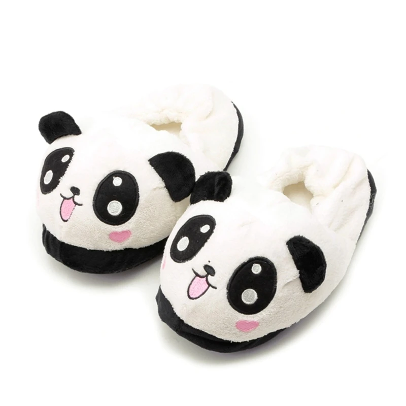 

Sprouting Peach Women Panda Slippers Cartoon Plush Thickening Home Slippers Home Lovely Winter Warm Cotton Slippers