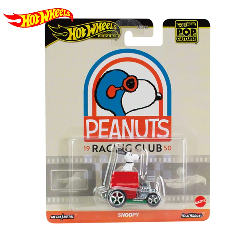 

Original Hot Wheels Premium Car 1/64 Diecast Pop Culture Peanuts Snoopy Vehicle Model Toys for Boys Collection Birthday Gift