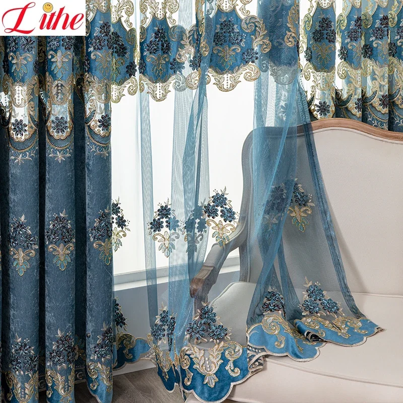 Chenille European Style Curtains Blackout Bay Window Embroidered Curtains Living Room Dining Room Bedroom Tulle Free Shipping
Chenille European Style Curtains Blackout Bay Window Embroidered Curtains Living Room Dining Room Bedroom Tulle Free Shipping