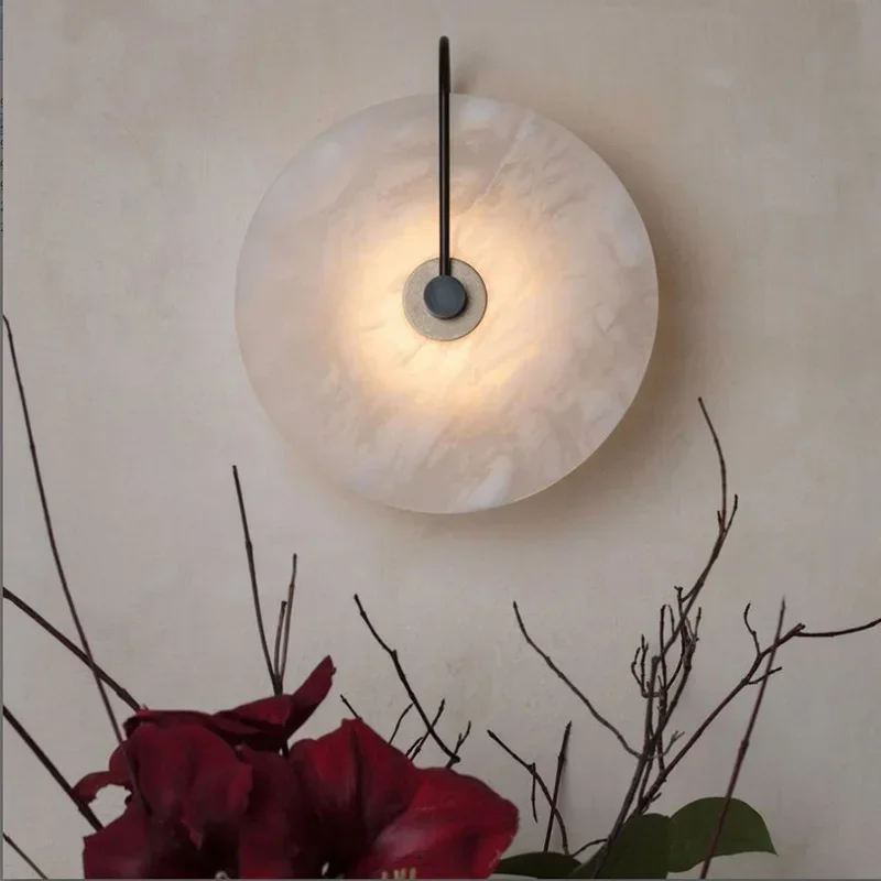 

Marble Led Wall-Lamp Personality Rome Decoration Lampshade Lighting Fixture for Home Decor Bedroom Gold Lamps Vintage