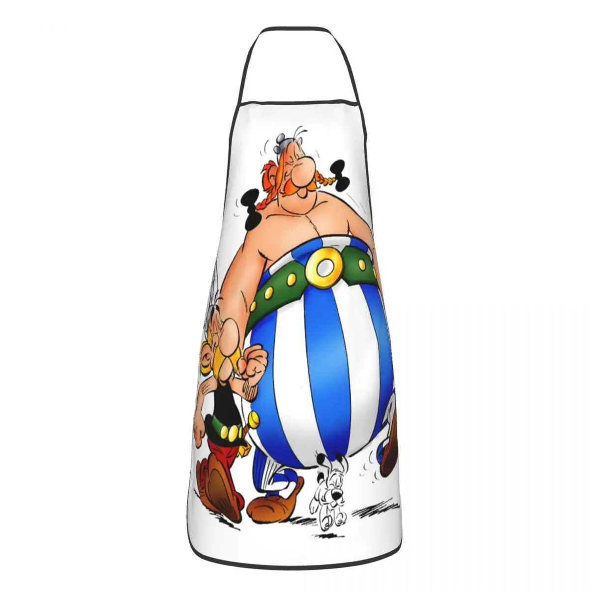 

Нагрудник аниме на заказ, фартуки Asterix Idefix Obelix для мужчин и женщин, унисекс, для взрослых, шеф-повара, кухонный фартук для готовки, кухня для выпечки