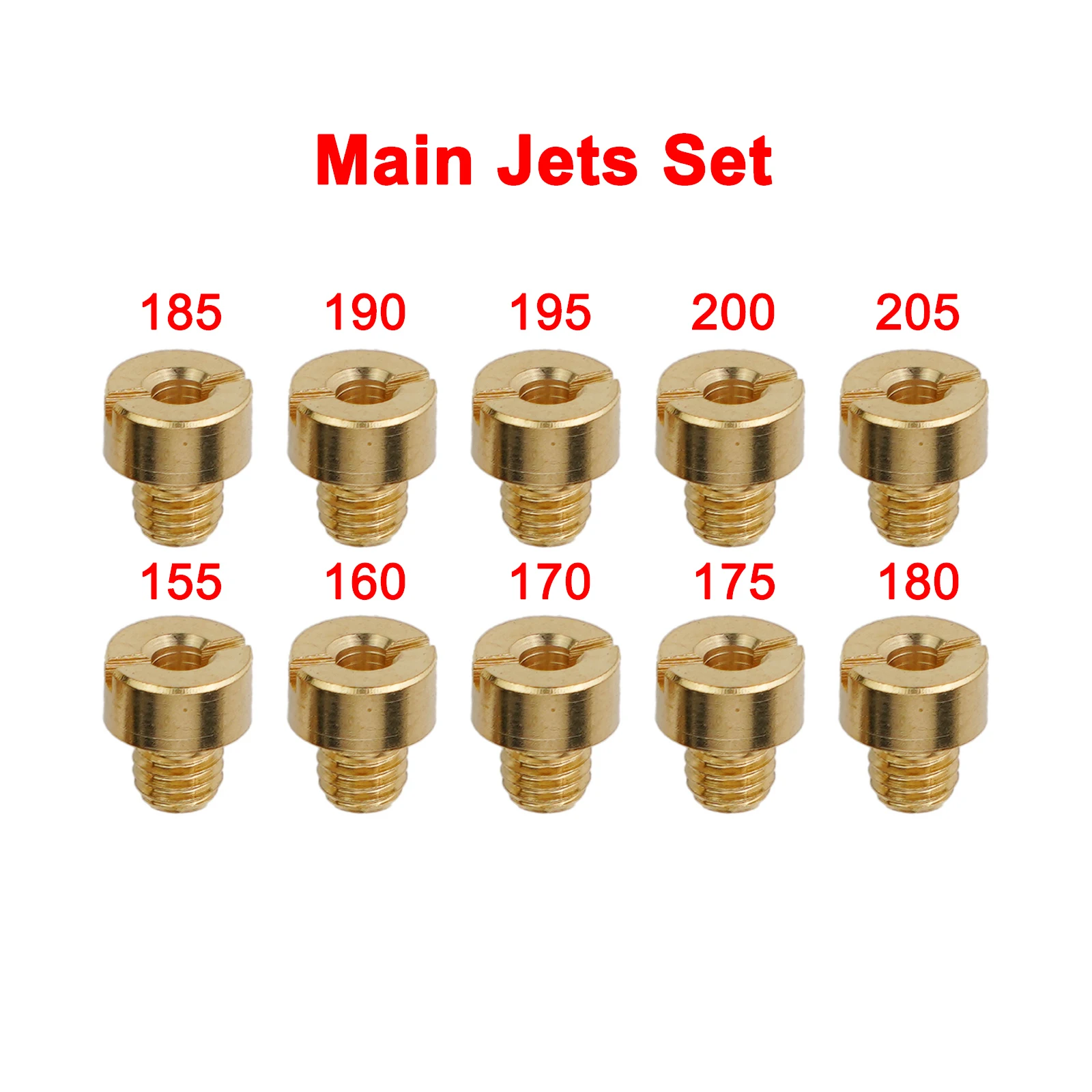 10pcs/set Carburetor Main Jets Large Round Pilot Jet For Mikuni Carburetor # 155 160 170 175 180 185 190 195 200 205
10pcs/set Carburetor Main Jets Large Round Pilot Jet For Mikuni Carburetor # 155 160 170 175 180 185 190 195 200 205