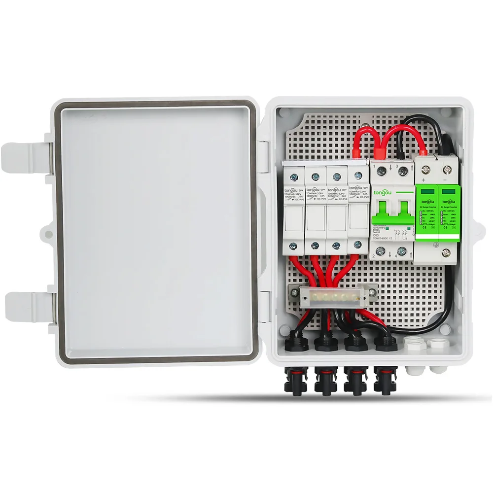 

Solar Panel Distribution Box 4 In 1 Out 1000V PV DC Combiner Box Solar System For Household Distribution Complete Kit