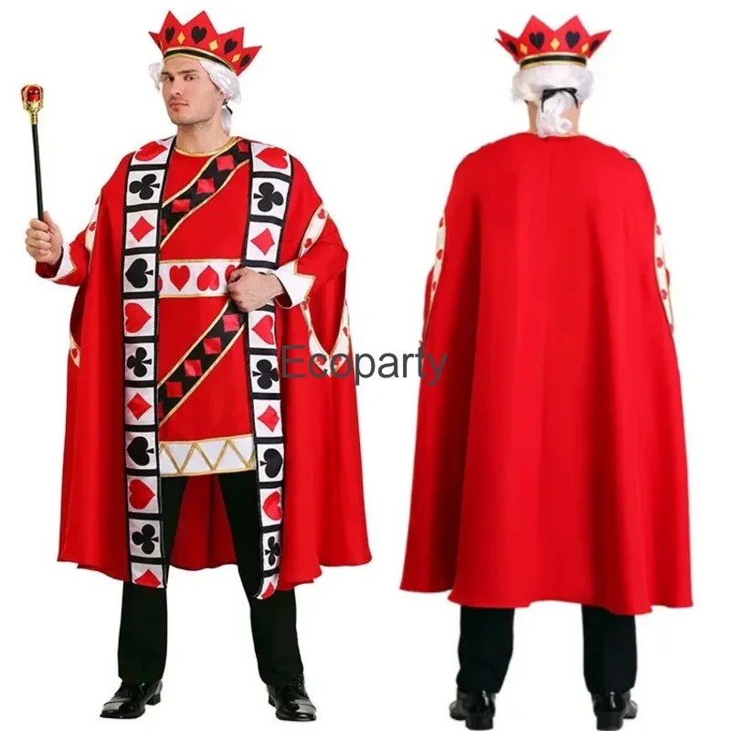 Halloween Red King Of Hearts Costume For Adult Kids Alice Poker King Cosplay Robe Crown Suit Mens Purim Carnival Party Outfit
Halloween Red King Of Hearts Costume For Adult Kids Alice Poker King Cosplay Robe Crown Suit Mens Purim Carnival Party Outfit