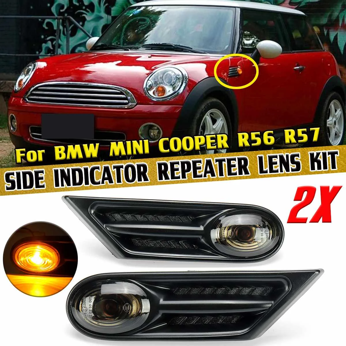 Black Pair R56 LED Car Turn Signal Blinker Lights For BMW MINI COOPER R56 R57 Side Marker Light Side Repeater Indicator Lamp
Black Pair R56 LED Car Turn Signal Blinker Lights For BMW MINI COOPER R56 R57 Side Marker Light Side Repeater Indicator Lamp